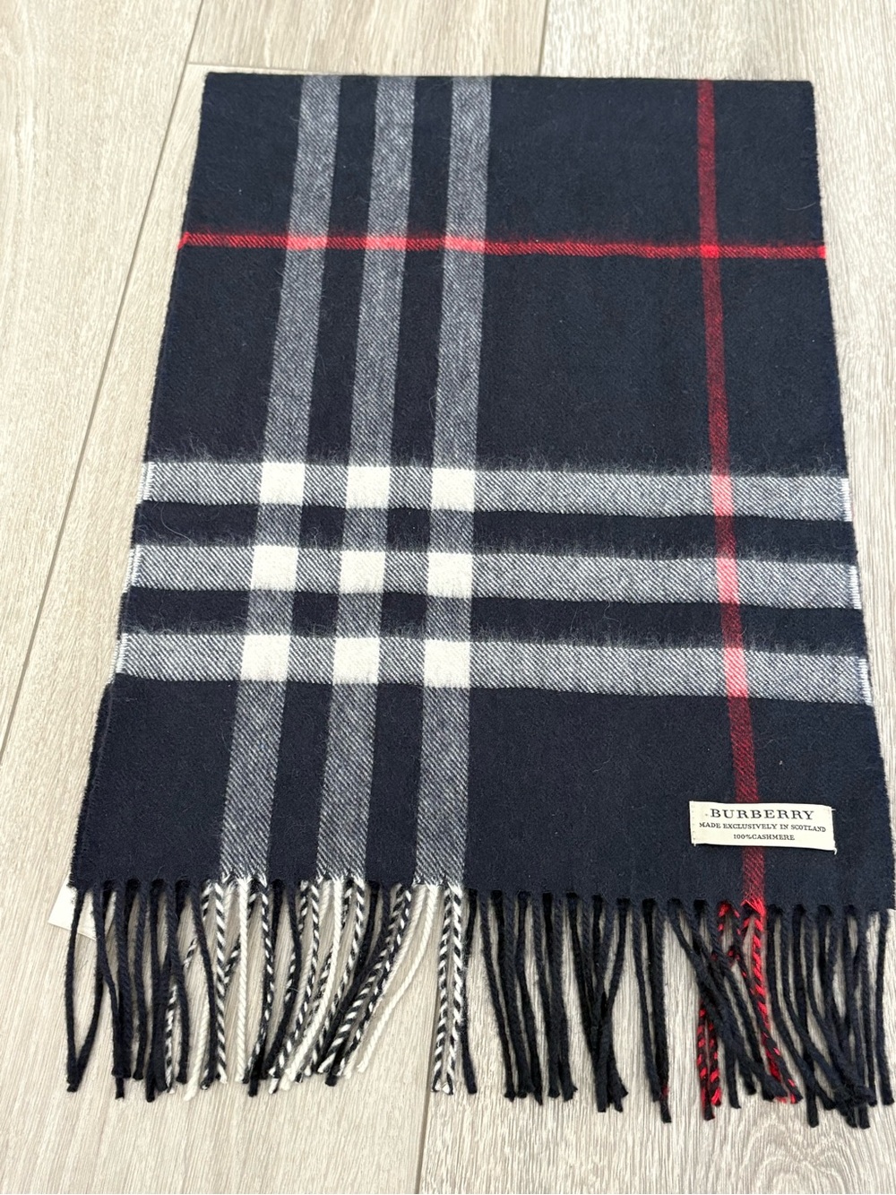 Burberry Scarf Cashmere Dark Blue Navy